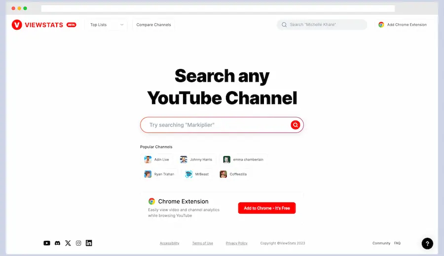 Analizar canales de YouTube fácilmente con ViewStats