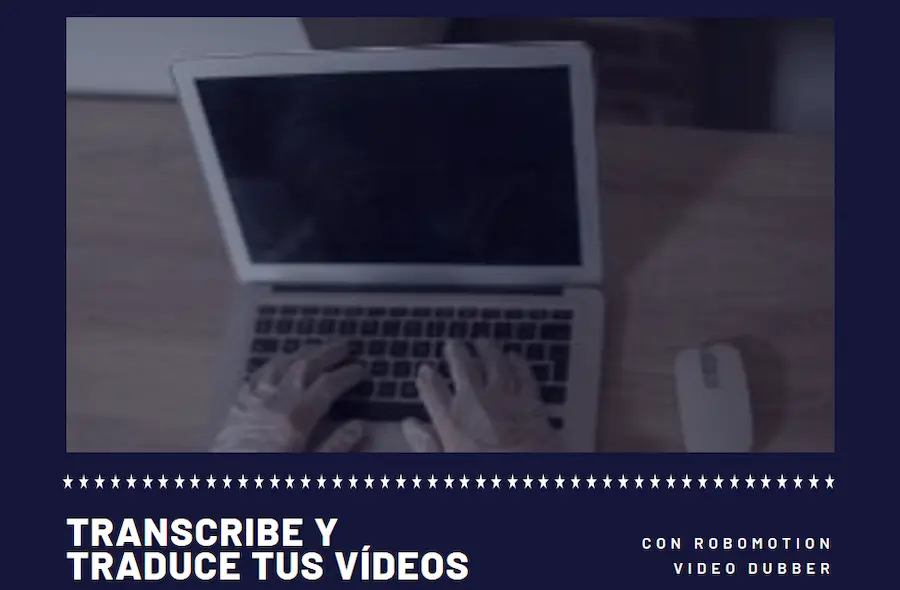 Robomotion Video Dubber: transcripción para doblaje de vídeos