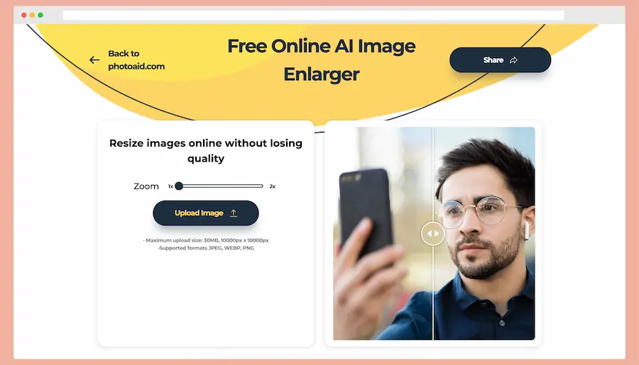 Free Online AI Image Enlarger: escalar imágenes gratis con IA