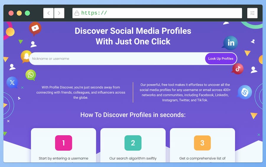 ProfileDiscover: un nuevo buscador de perfiles en Redes Sociales