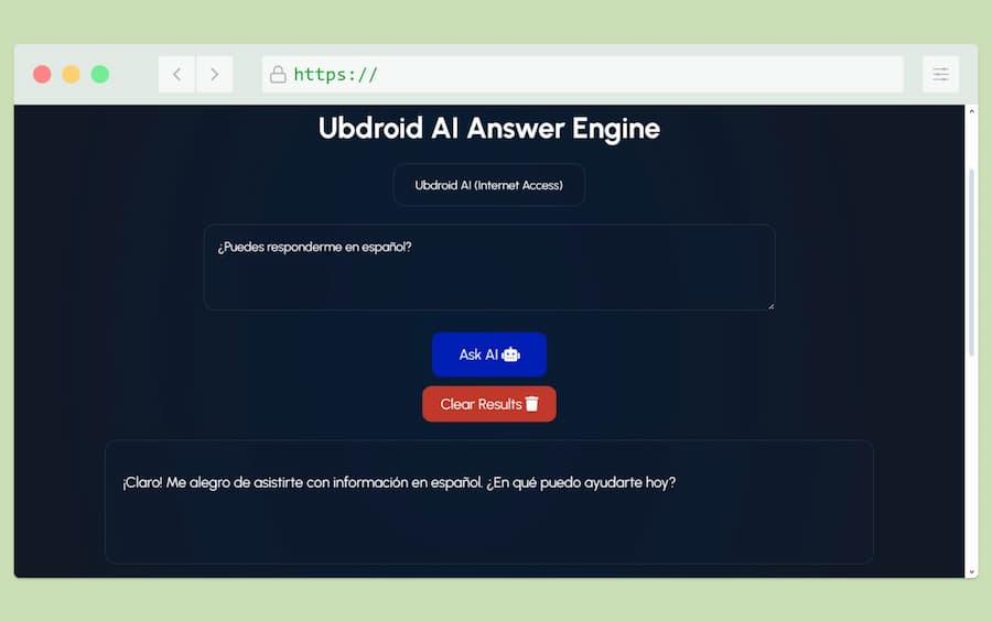 Ubdroid AI Answer Engine: motor de respuestas impulsado por IA