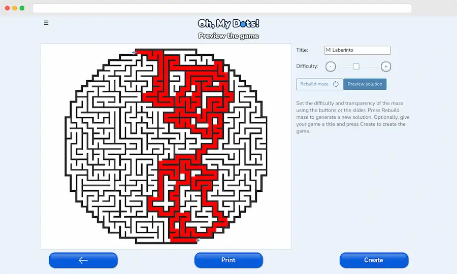 Free Maze Generator: crear pasatiempos de laberinto gratis