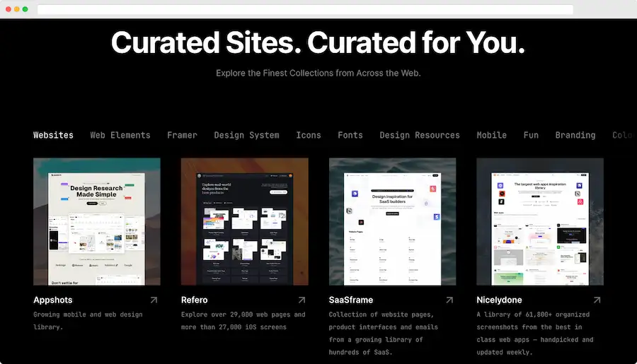 Mejores sitios para diseñadores y desarrolladores: Curation of Curations