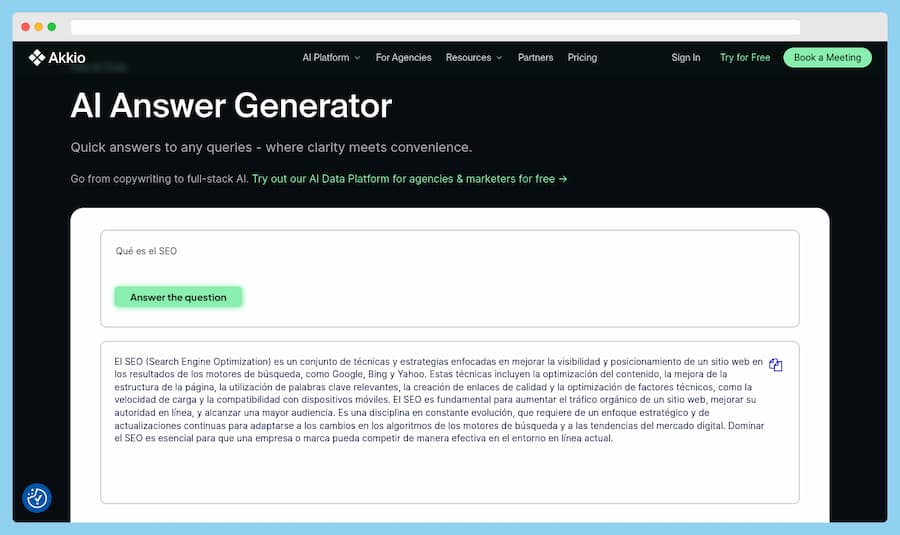 AI Answer Generator: respuestas precisas basadas en IA