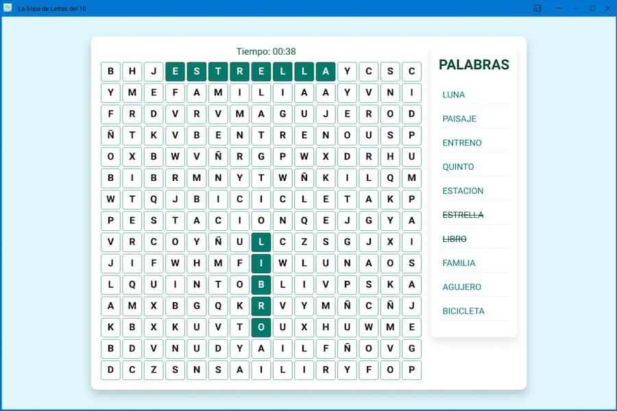 La Sopa de Letras del 10