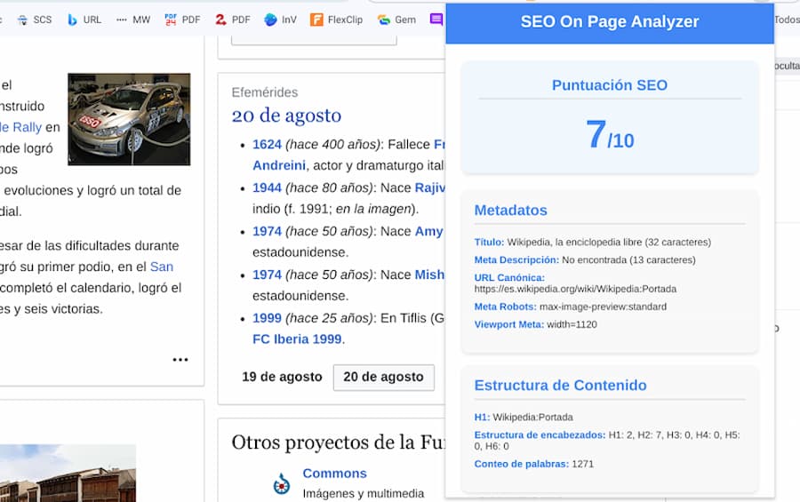 SEO On Page Analyzer