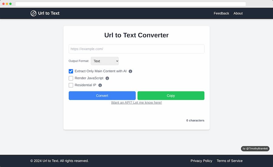 Url to Text Converter