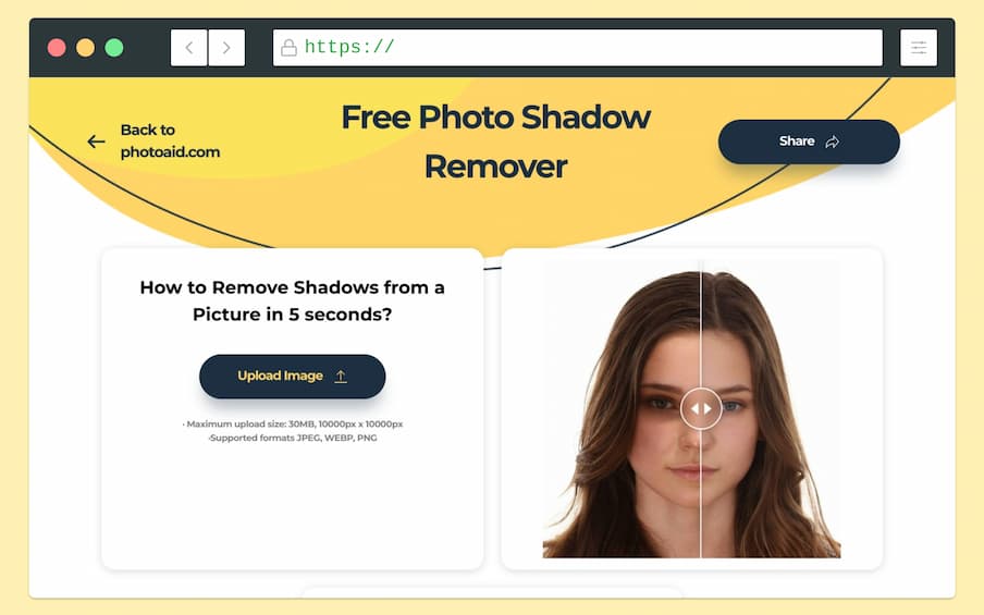 Eliminar sombras de fotos online