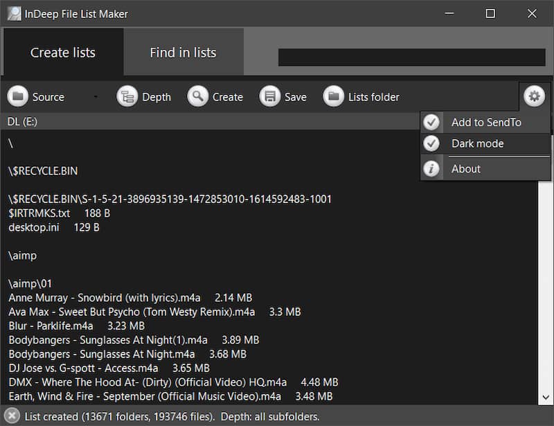 InDeep File List Maker