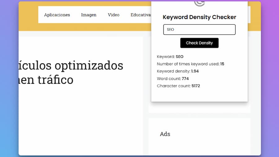 Keyword Density Checker