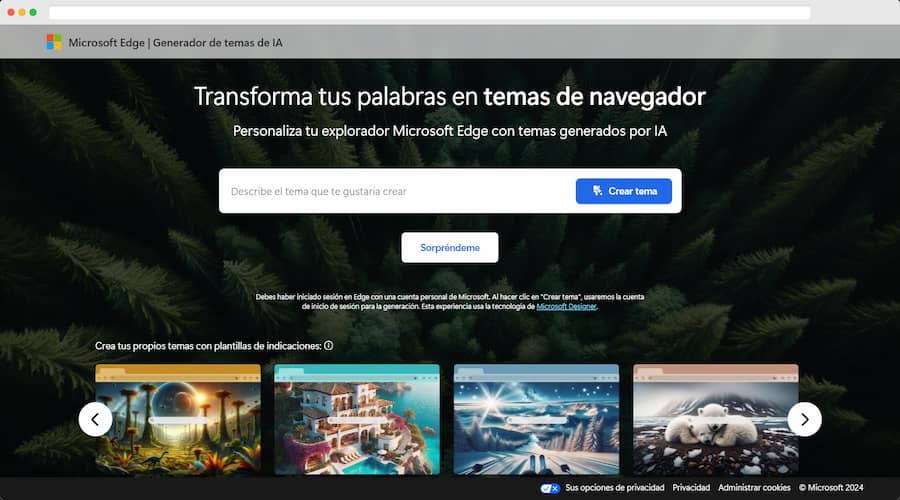 Generador de temas para Edge
