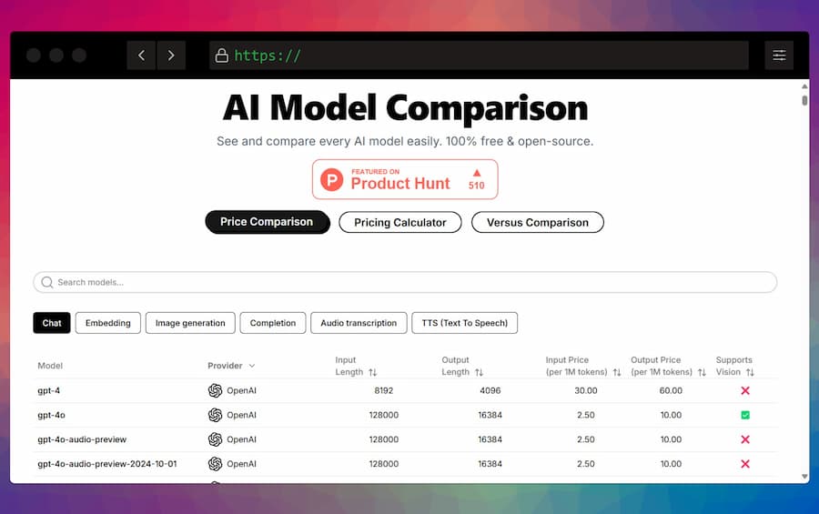 AI Model Comparison