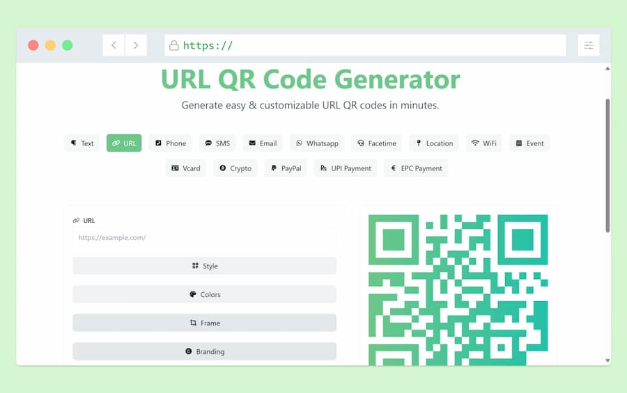 URL QR Code Generator